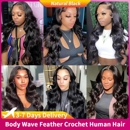 Body Wave Curly Feather Crochet Hair Bulk Human Hair With String Unprocessed #27 Honey Blonde Highlight Crochet Hair Extensions