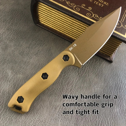 BK18 D2 Blade Nylon Fibreglass Handle Fixed Blade Knife High Hardness Outdoor Straight Portable Multi-purpose Camping Knives
