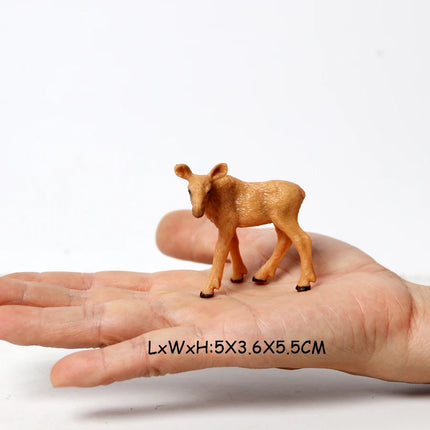 Simulation Woodland Animal Deer ,Moose,Elk,Reindeer,Alpaca,Kudu Model Figurines Cake Toppers Collection Figure Christmas Gift