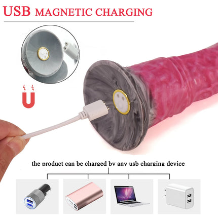 QKKQ Long Animal Vibrators Horse Dildo Butt PLUG SEX TOY FOR WOMAN G Spot Clit with Sucker Clitoris Stimulator for Adults 18