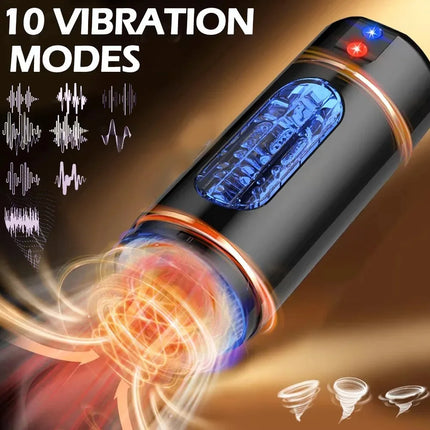 Intelligent Voice Automatic Male Sucking Masturbator Vibration Blowjob Machine Cup Sex Toys Adult for Men Masturbate Supplies 18