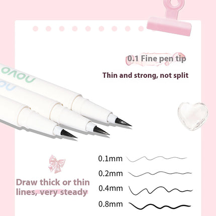 NOVO Waterproof, sweat-resistant and smudge-proof liquid eyeliner pen with long-lasting, quick-drying formula