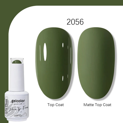 Arte Clavo Solid Color Gel Nail Polish 15ml Soak Off UV LED Gel Semi-Permanent Glitter Polish For Manicure Nail Art Salon Gel