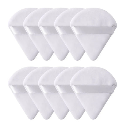 10/20Pcs Triangle Velvet Powder Puff Pizza Flours Mini Face Makeup Sponge Cosmetics Washable Lightweight Makeup Tool