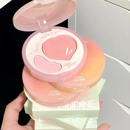 Little Ondine Cosmetics Double Effec Combination High Gloss Powder Blusher Plate Facial Repair Multi-purpose Brighten Makeup