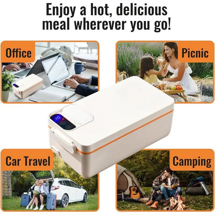 【SELL FAST 】Cordless Electric Heated-Lunch Box-Rechargeable Portable Food Timer Heater For Keeping Hot Meals-For Men Women Adult