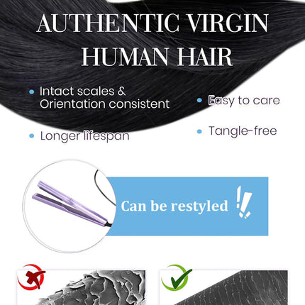 I Tip Hair Extensions Human Hair Pre Bonded Hot Fusion Keratin Real Remy Human Hair Extensions Black Color 50 Strands Stick