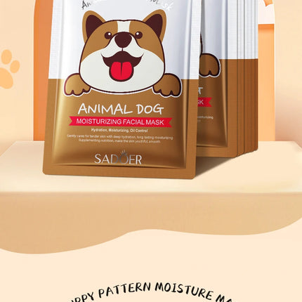 5pcs SADOER Animal Pattern Masks Face Mask Moisturizing Anti Wrinkles Anti-Aging Whitening Facial Masks Skin Care Novel Products