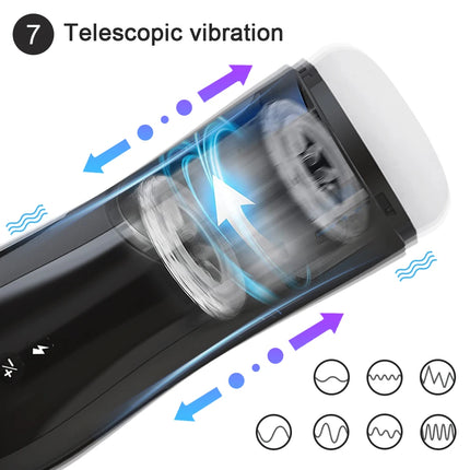 Automatic Male Mastubator Vibration Blowjob Machine for Men Masturbation Cup Sex Toys Adult Goods for Men Masturbate Supplies