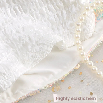 Small Sequin Ball One-Piece Fixed Vest Wrap Chest Base Layer Brtte for Girls Summer Outing ort High Elastic Polye...