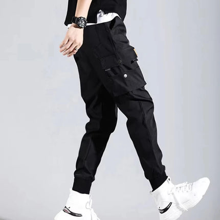 Men Vintage Cargo Pants Thin Multi-pocket Oversize Trousers Cotton Casual Jogger Jogging Streetwear Patch Male Clothing 2025 Z1