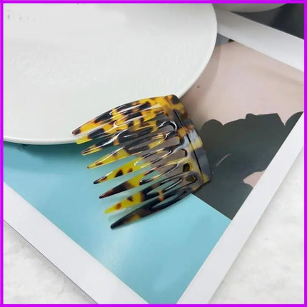 1PC French Hair Side Combs for Women Girls Acetate Hair Accesories Secure and Elegant Hold Hair Clip Hairpieces