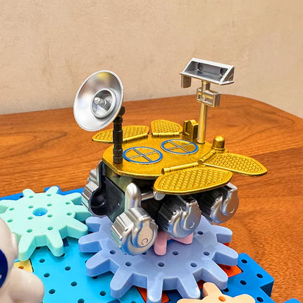 Large Particle Building Blocks Dinosaur Windmill Gear Building Blocks Playground 2-in-1 Children's Electric Science and Educatio