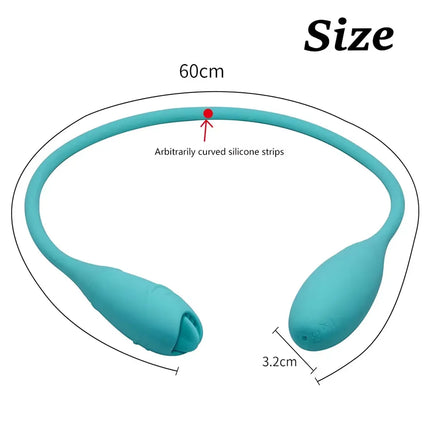 USB Rechargeable Silicone Clitoral Sucking Vibrator Double Ended Oral Licking Tongue Sex Toy for Women Couples Adult Products