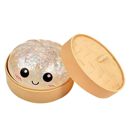 Glitter Dumpling Squishes Stress Balls 2026 Viral Fidget Toy Colorful Simulation Steamed Bun Decompression Toy for Anxiety