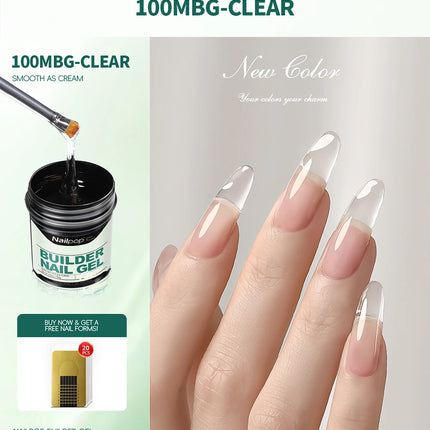Nailpop Professional Builder Gel UV Hard Gel for Nail Strengthen Quick Building Long Lasting Soak Off Extension Gel 30/100g