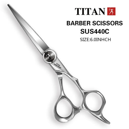 TITAN Professional Hairdresser Scissors Barber Scissors Hair Cutting Thinning Set of 5.5/6.0/6.5/7.0 Inch Japan 440C Steel