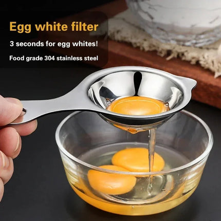 Egg Yolk Separator Stainless Steel Eggs White Filter Kitchen Gadgets Separating Funnel Spoon Divider Kitchen Utensils