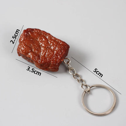 Mini Vintage TV Set Keychain Simulation LED Sound TV Model Keyring Creative Television Key Holder Bag Pendant Car Key Ring