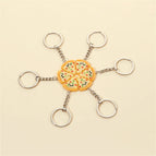 6pcs pizza keychain 1