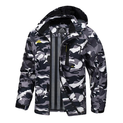 TACVASEN Spring Autumn Lightweight Jackets Mens Mesh Lined Waterproof Rain Jacket Outdoor Fishing Hiking Jacket Male Windbreaker