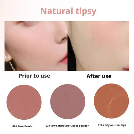 Autumn Winter Cheek Contour Natural Matte Low Saturation Nude Color Korean Cute Girl Monochrome Blush Powder Blusher Palette
