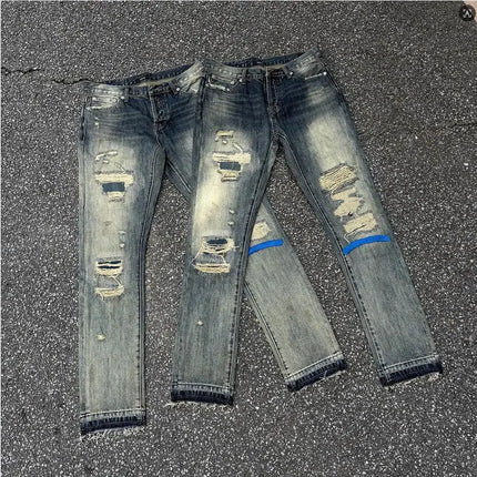 High New Classical UC Washed Thunderbolt Fit Straight PANT Jeans Cotton Denim Pants Comfort Casual Jeans Size 1 2 3 #E137
