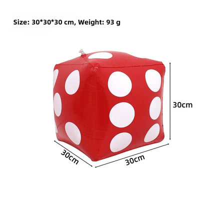 30cm Inflatable Dice Toy Giant Beach Dice Party Game Toys for Kids Adults Outdoor Garden Swimming Pool Play