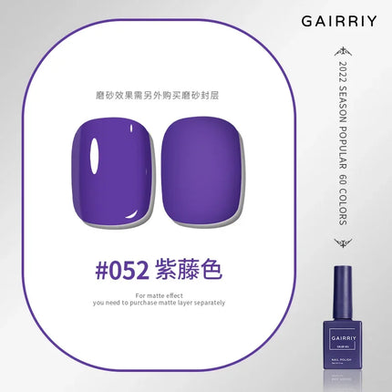 Gairriy 15ml Gel Nail Polish 60 Colors Glitter Soak Off UV LED Semi-Permanent Varnish Nail Art Salon Nail Polish Free Shipping