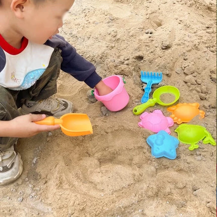 Children's Beach Toy Set Sand Digging and Water Toy, Shovel Beach Sand Play Tool Random Colors Plastic Bucket Watering Toy Sets