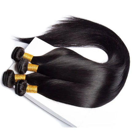 Bone Straight Human Hair Bundles with Closure Vietnamese Virgin Hair Weaves Straight Bundles with 4x4 Lace Closure For Extension