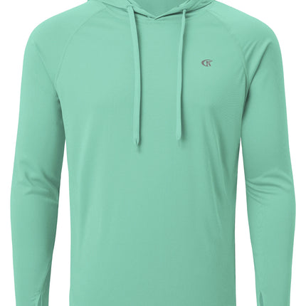 Summer Men Fishing Shirts Cooling Hoodie Men's Long Sleeve UPF 50+ Rash Guard Hoodie Tracksuit Running Hiking Jogger Shirt
