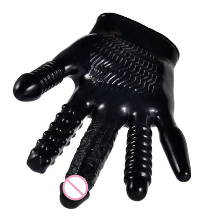 Vibrating Finger Gloves G-spot Clitoris Stimulator Real Penis Dildo Vibrator Glove Sex Toys for Woman Sex Games Intimate Toys