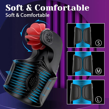 Automatic Masturbator Cup for Men Lasting Delay Ejaculation Rotating Licking Penis Training Vibrator Adult Supplies