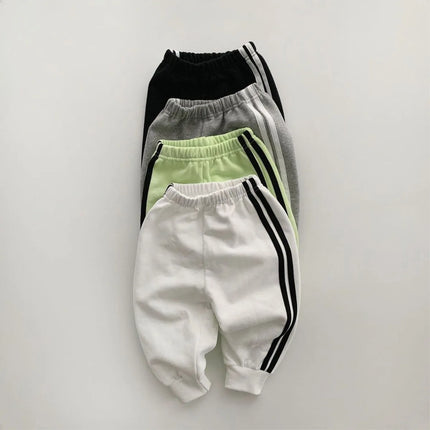 Boys and girls' spring new 2025 children's cool letter printing zipper top pants leisure sports two piece baby suit