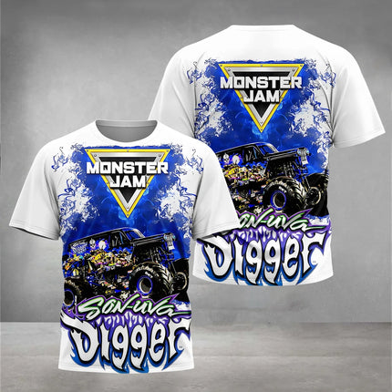 3D Print Cartoon Truck Monster Jam Baby Clothing 5 to 14 Years Male Outdoor Clothes for Children Boy Girl Child T-Shirt Top