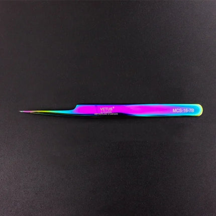 100% Original VETUS Tweezers MCS Series New Style Premium Eyelashes Tweezers Super Fine Tip Improve for 3D 6D Lashes Extensions