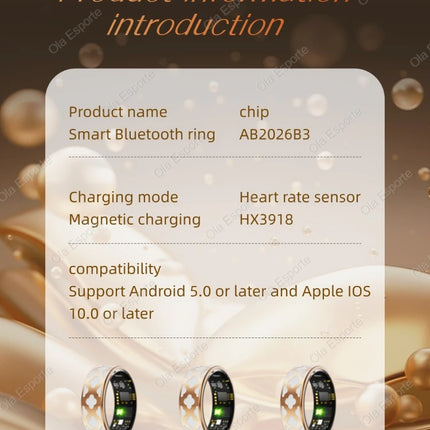 2026 New Smart Ring Women Heart Rate, Blood Oxygen, Blood Pressure and Sleep Monitoring, Smartring Men Multiple-sport Modes Ring