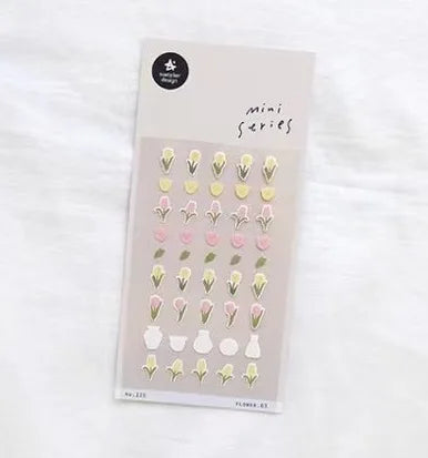 Suatelier Mini Stickers Korean Cartoon Dinosaur Animal Scrapbooking DIY Nail Sticker Junk Journal Diary Decor Craft Supplies