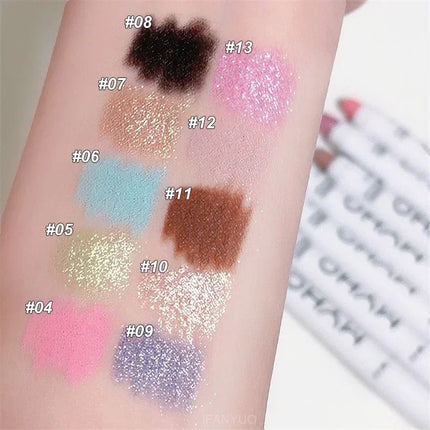 Matte Pearl White Eyeliner Pencil Lying Silkworm Eye Head Brightening Highlight Eyeshadow Stick Glitter Dazzling Effect Makeup