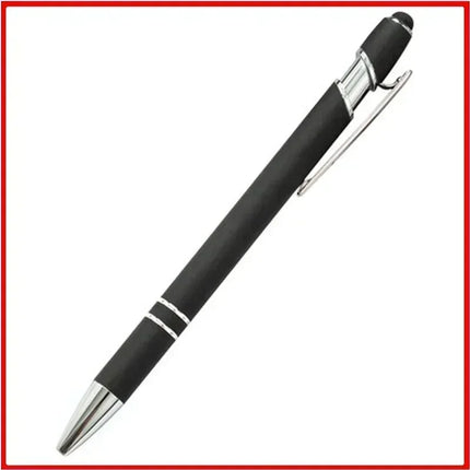 50pcs Light Metal Ballpoint Pen Touch Screen Pen Office School Advertising Pen Custom Logo Text Engraving Laser Engraving