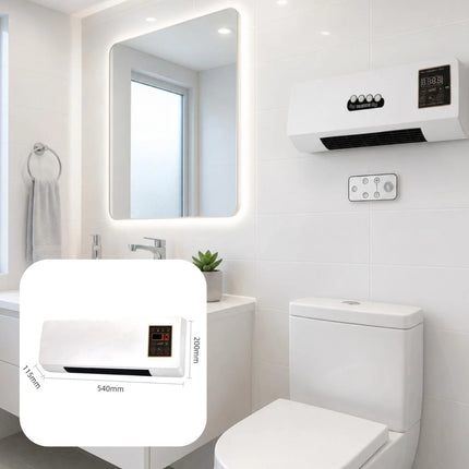 Heater and Air Conditioner PTC Fast Heating Wall Mounted Heater Cooler Portable Mini Heating and Cooling 6-Hour Timer Climate