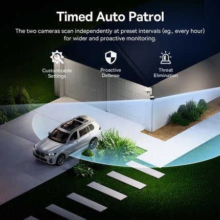 Baseus Security X1 Pro Outdoor Dual Camera Wireless 3K Camera Solar Panel Face Recognition Smart AI Tracking Security Camera