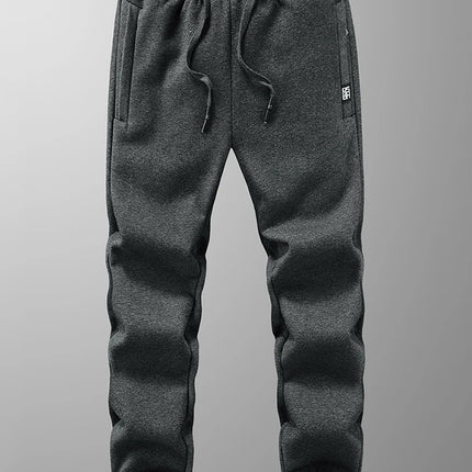 Winter Men's Sweatpants Thick Warm Fleece Joggers Sportswear Zip Pockets Cotton Casual Track Pants Plus Size 6XL 7XL 8XL