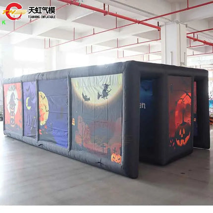Fast Shipping 6x3m Custom Made Giant Inflatable Maze labyrinth Arena Halloween Haunt House Sport Game with Blower for Sale