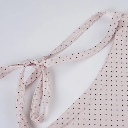 Sweet Polka Dot Prints T-Shirts Fashion Women Cute Design One-Shoulder Summer Tops Casual Korean Office Lady Commute Slim Tees