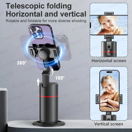 AXNEN P02 360 Rotation Follow-up Gimbal Stabilizer Monopod Desktop Tracking Gimbal with Remote for Phone Live Photography