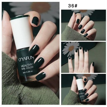 40 Colors Nail Polish Quick Dry No-bake Lasting Water-based Tearable Manicure Not Easy To Fade Semi-permanent Varnish Nail Art
