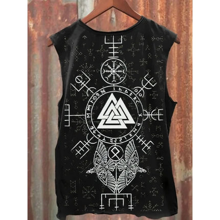 Neutral Tank Retro Satan Curse Sheep 3D Printed Tank Top Punk Style Street Fashion Casual Men's Tank Top Plus Xs-5XL