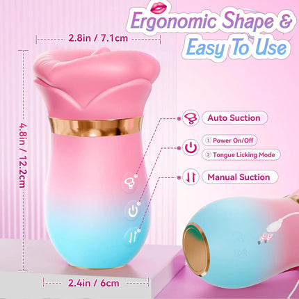 APP Control Sucking Vibrator Tongue Licking Sucker Female Oral Clitoris Nipple Stimulator Vibrating Vacuum Sex Toys for Couples
